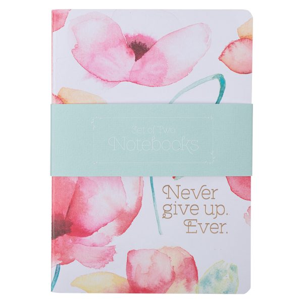 Never Give Up Ever Coral Poppies Two-Piece Notebook Set - Image 16