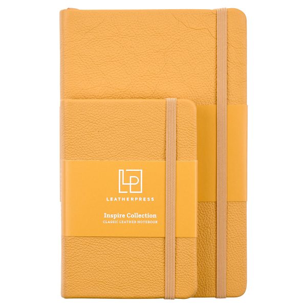 Leatherpress Butter Yellow Genuine African Leather Notebook - Image 28