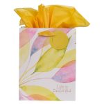 Life is Beautiful Citrus Leaves Medium Gift Bag with Gift Tag - Image 16