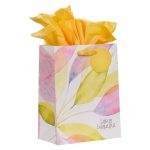 Life is Beautiful Citrus Leaves Medium Gift Bag with Gift Tag - Image 18