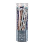Floral Blue and Peach Tub of 50 Pencils - Image 14