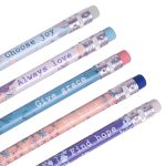Floral Blue and Peach Tub of 50 Pencils - Image 18