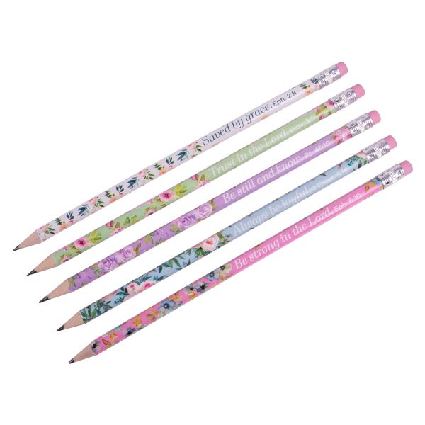 Floral Watercolor Tub of 50 Pencils - Image 16