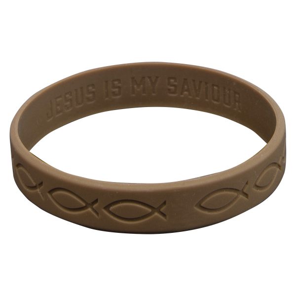 Ichthus Brown Silicone Wristbands - Image 4