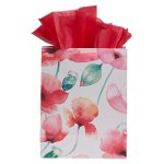 You've Got This! Coral Poppies Medium Gift Bag with Gift Tag - Image 16