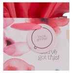 You've Got This! Coral Poppies Medium Gift Bag with Gift Tag - Image 19
