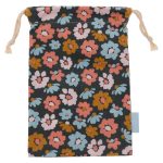 Happy Birthday Flowers Small Cotton Drawstring Bag - Image 2