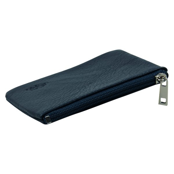Genuine African Leather Navy Small Coin Purse - Image 3