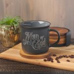 Man Of God Black And Grey Ceramic Mug - 1 Timothy 6:11 - Image 3