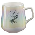 Faith Hope And Love Pearl Ombre Ceramic Mug - Image 3