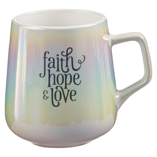 Faith Hope And Love Pearl Ombre Ceramic Mug - Image 3