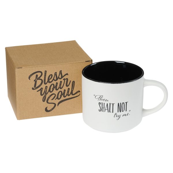 Thou Shalt Not Try Me White With Black Interior Ceramic Mug - Image 3