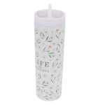Life Is Beautiful Plastic Tumbler With Straw - Image 3