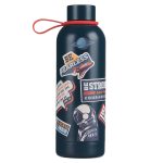 Be Strong & Courageous Navy Blue Stainless Steel Water Bottle with Decorative Sticker Sheet - Image 4