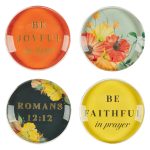 Be Joyful In Hope, Be Faithful In Prayer Glass Magnetic Set Of 4 - Romans 12:12 - Image 2