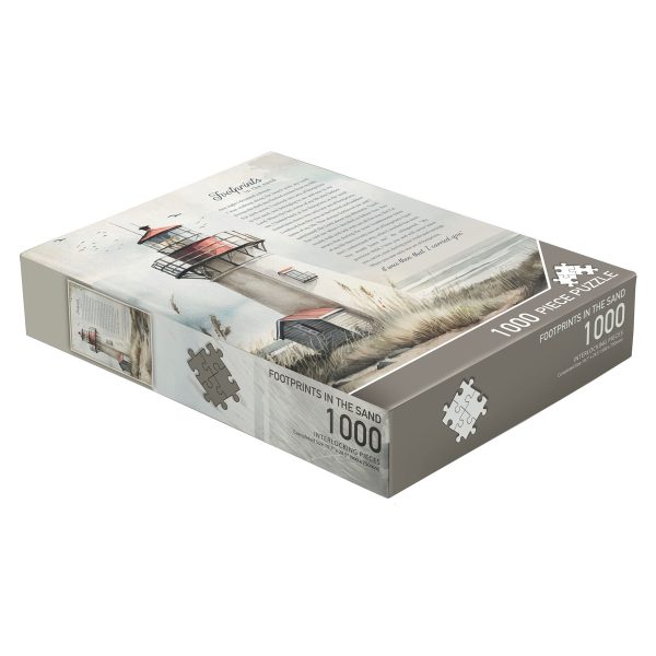 Footprints 1000 Piece Cardboard Puzzle - Image 1
