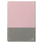 KJV Pink And Grey Faux Leather Bible Super Giant Print - Image 2