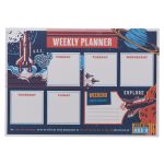 A4 Weekly Desk Planner For Boys - Strong and Courageous - Image 2
